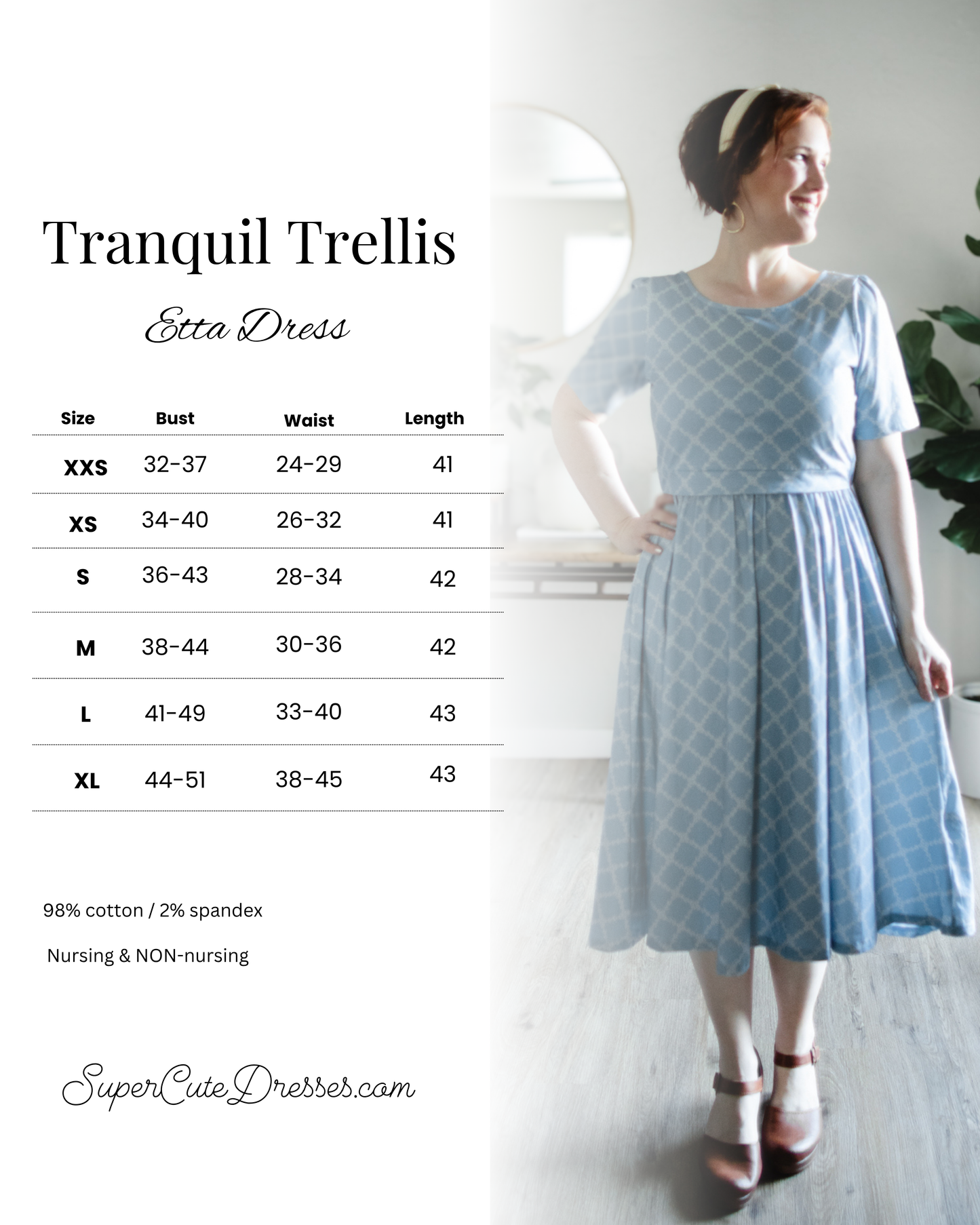Tranquil Trellis ~ Etta Dress