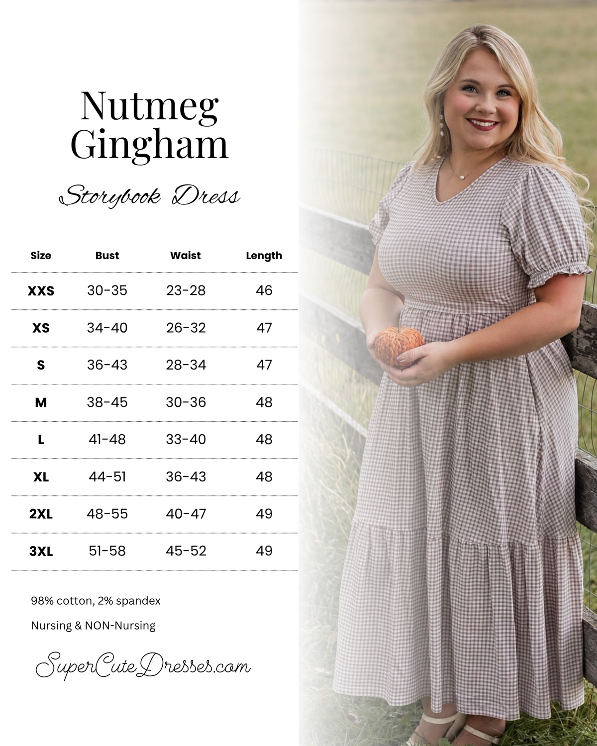 Nutmeg Gingham ~ Storybook Dress