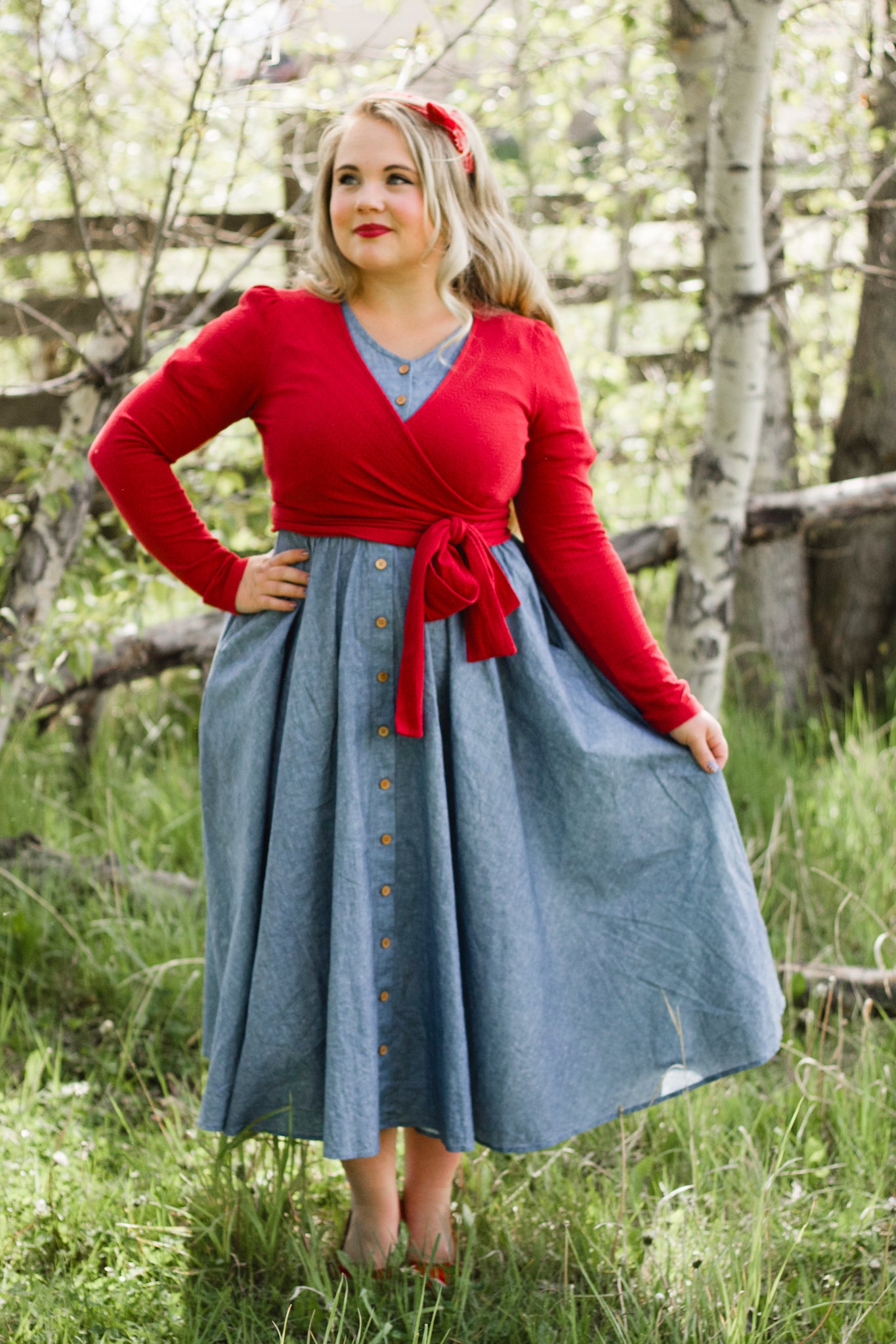 Shenandoah Chambray ~ Hearthside Midi