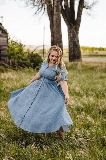 Shenandoah Chambray ~ Hearthside Midi