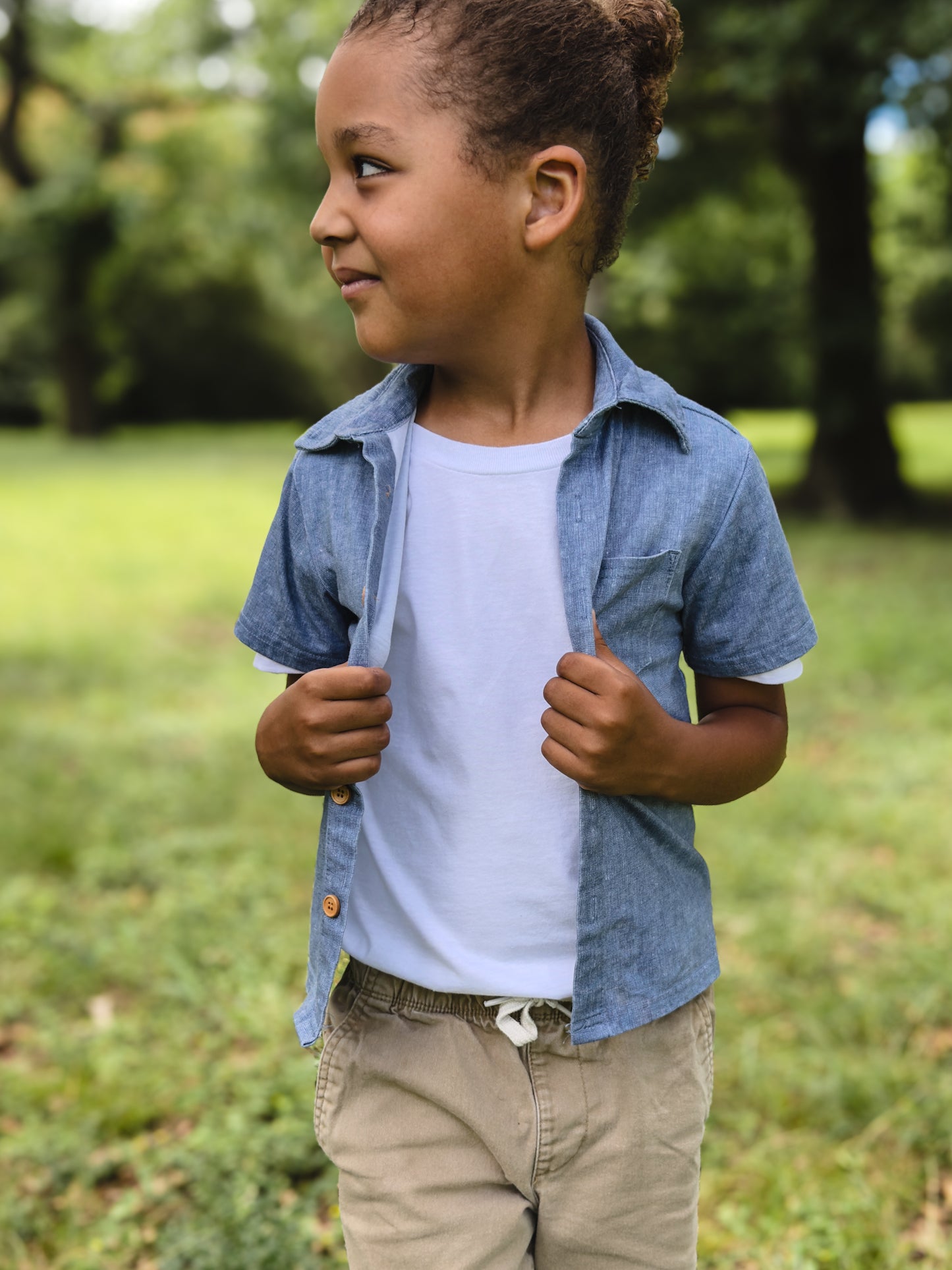 Shenandoah Chambray ~ Brave Button-up