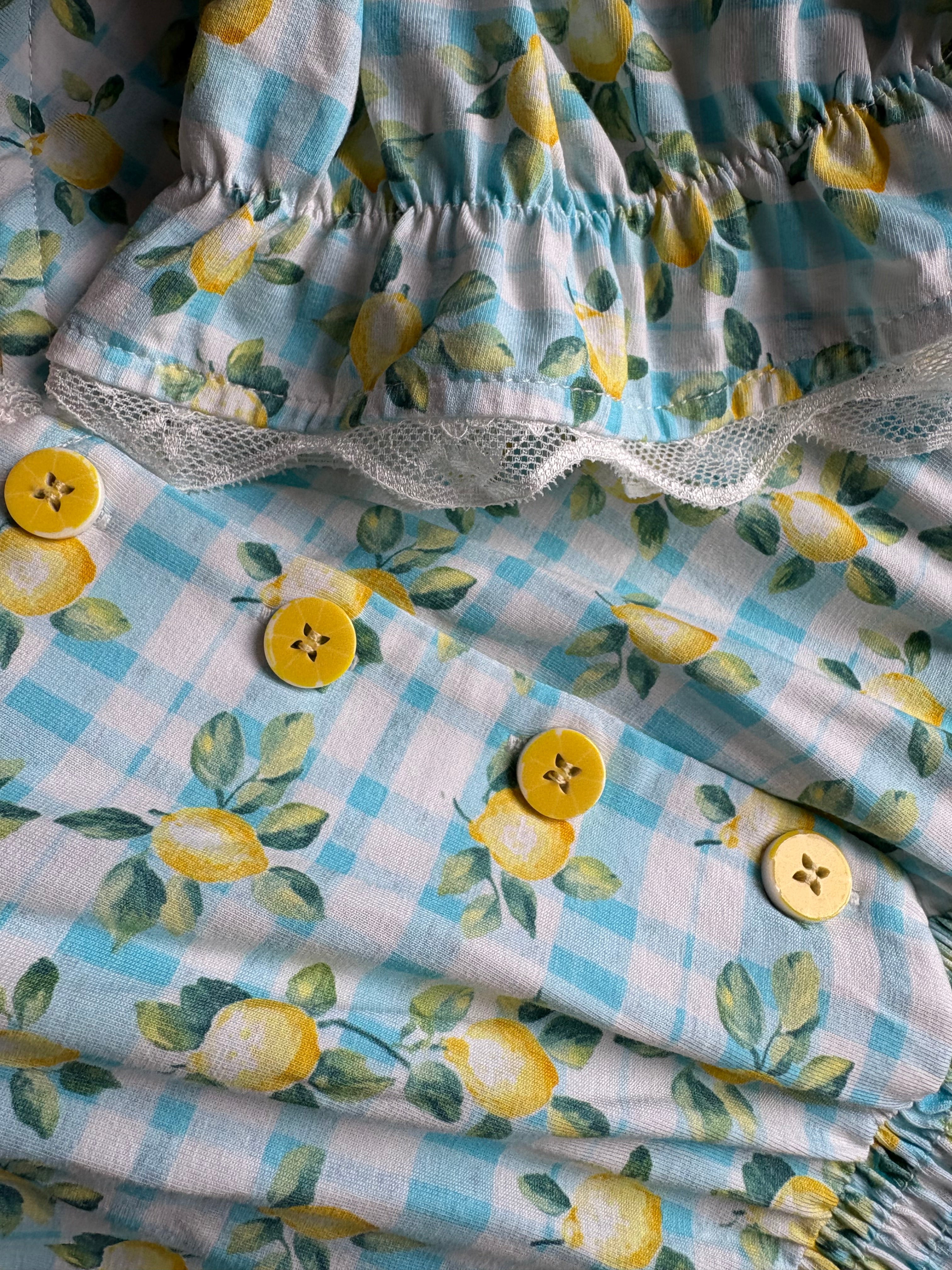 Little Lemon Gingham ~ Keepsake Midi – Super Cute Dresses