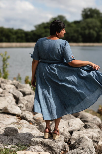 Shenandoah Chambray ~ Hearthside Midi