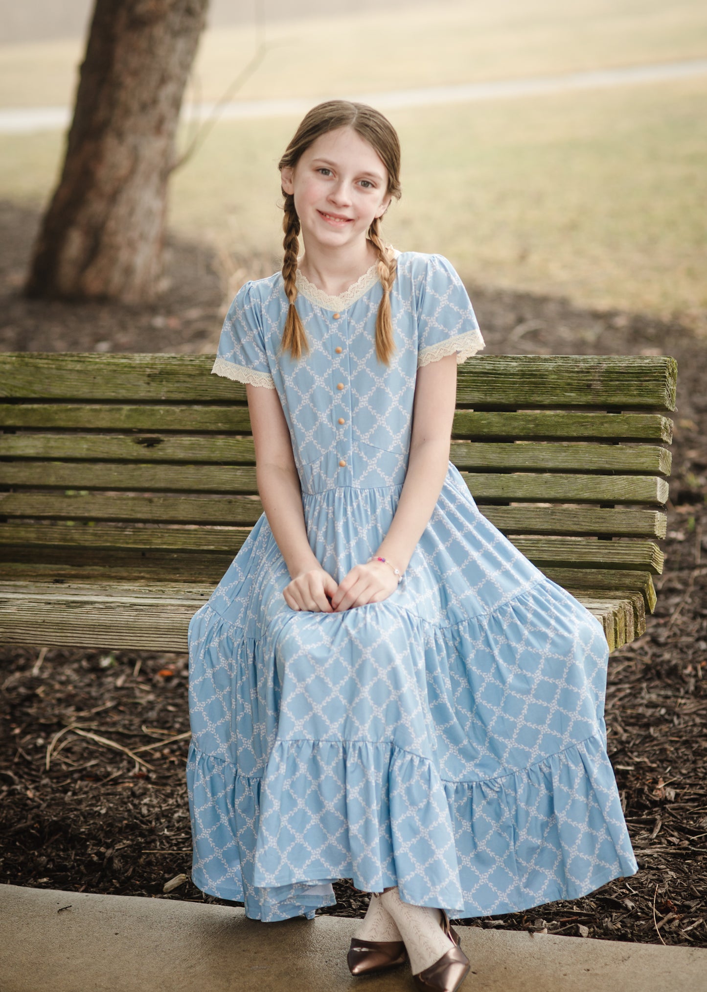 Tranquil Trellis ~ Mini Keepsake Dress
