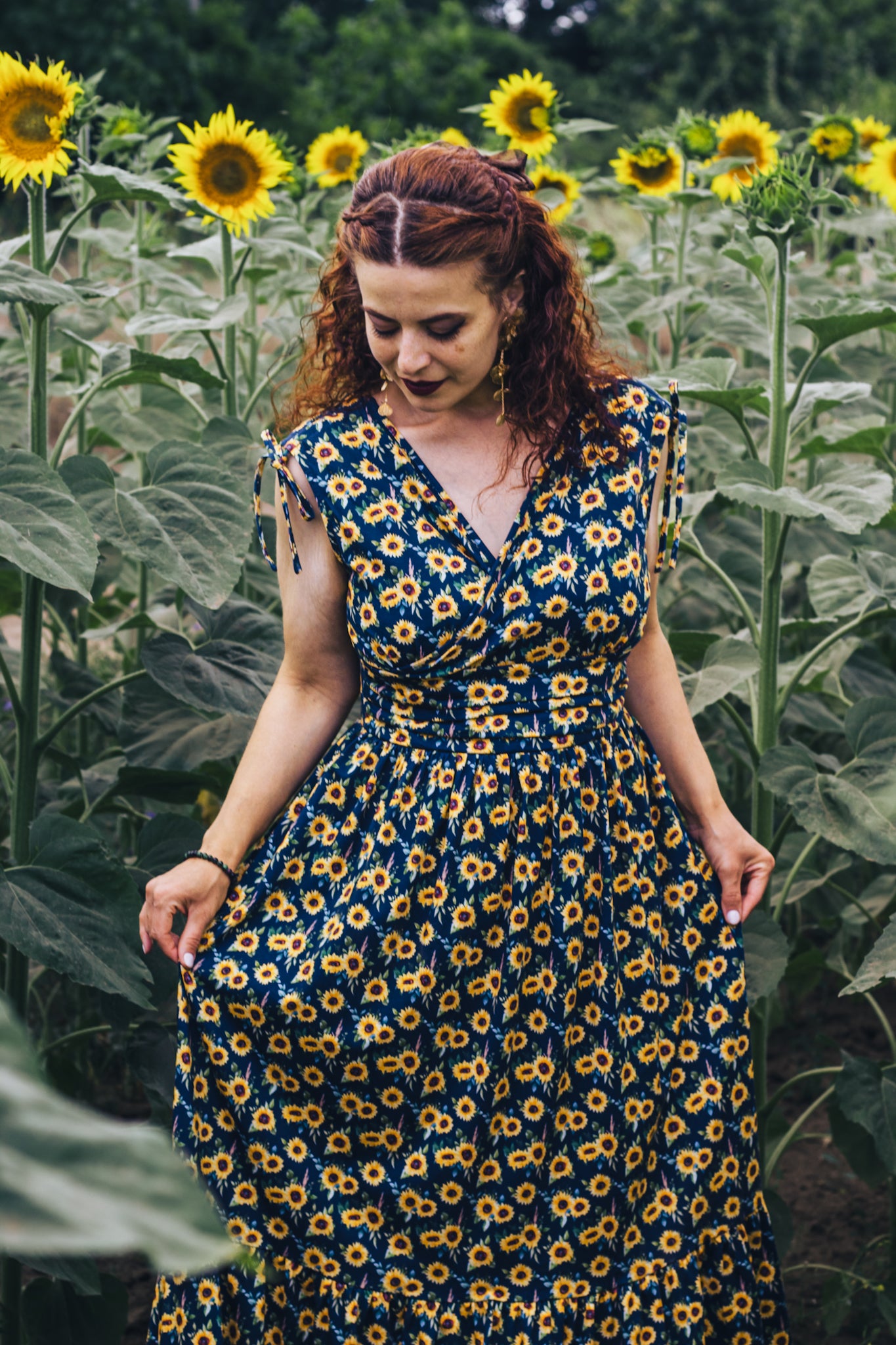 sunflower dress dresses Womens Monsoon Yellow Sukhi Sunflower Midi Wrap Dress US 18