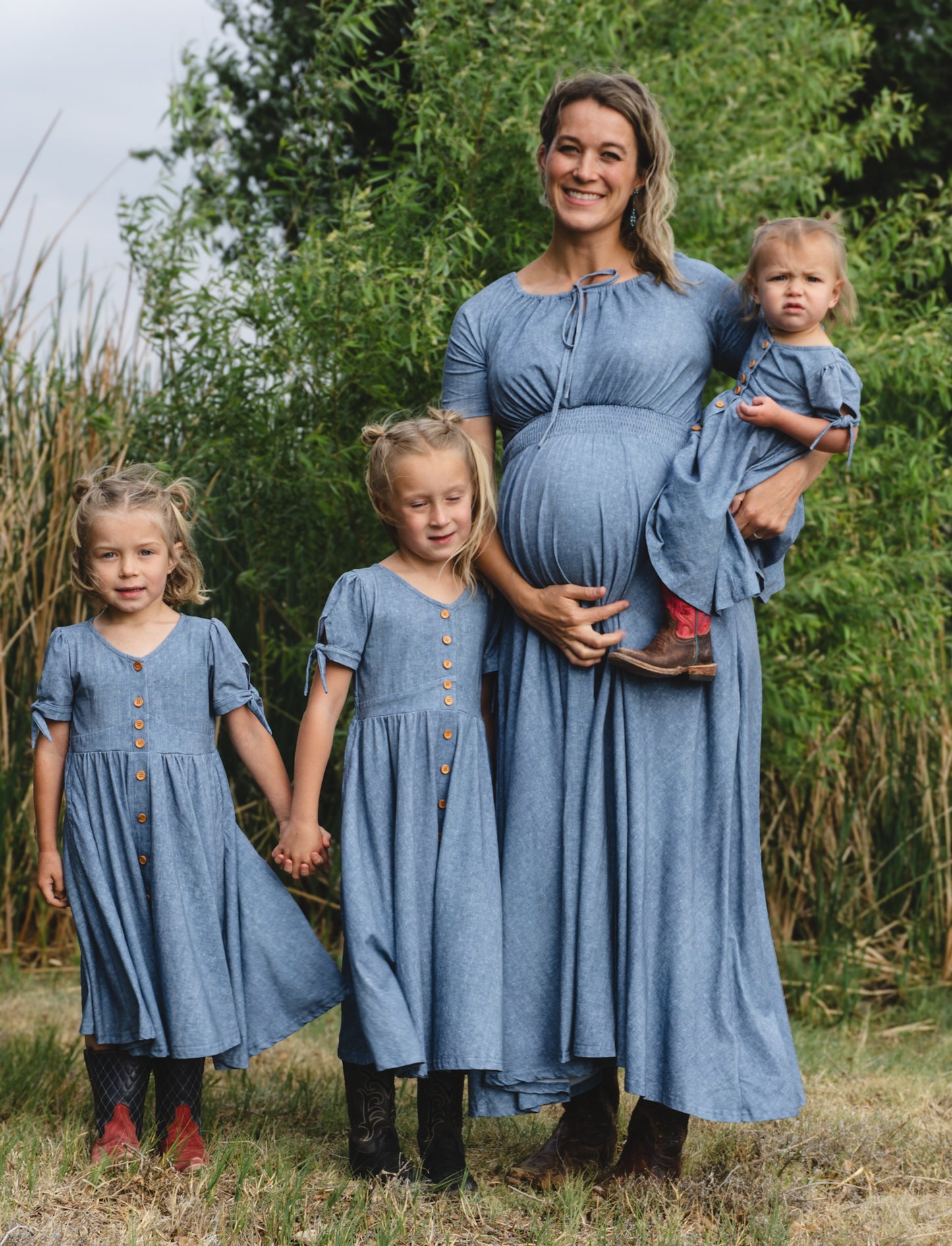 Shenandoah Chambray ~ Folklore Maxi