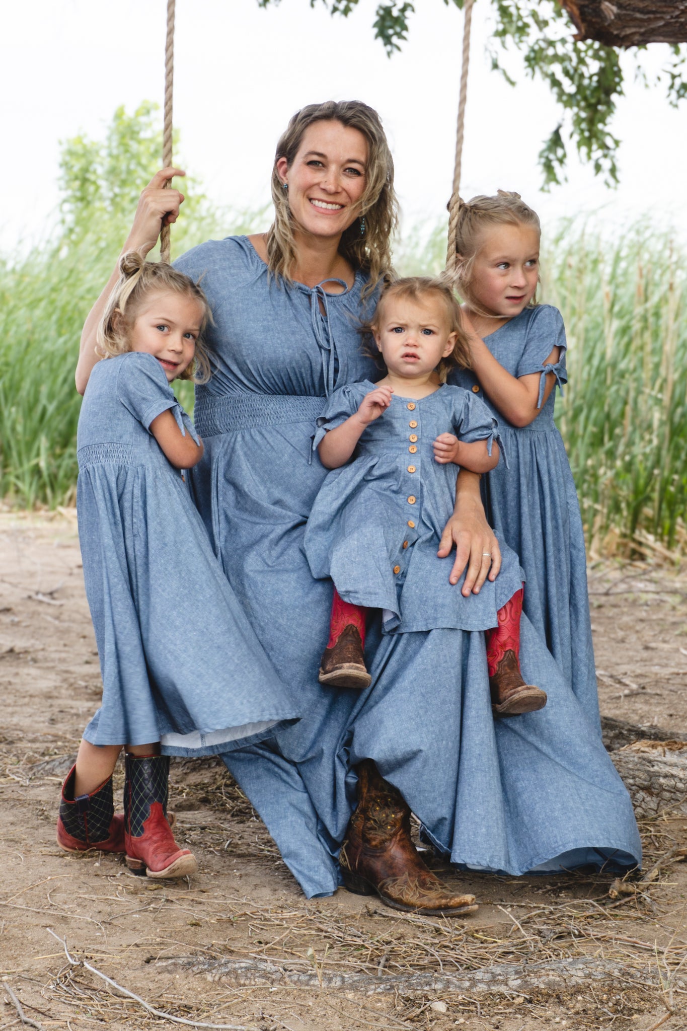 Shenandoah Chambray ~ Mini Hearthside Dress