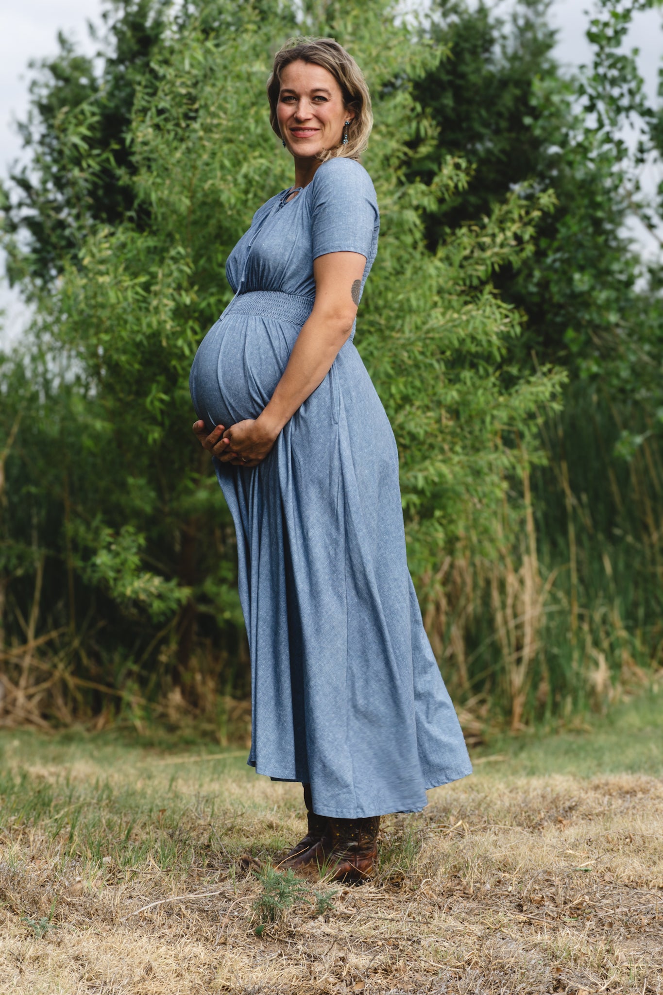 Shenandoah Chambray ~ Folklore Maxi