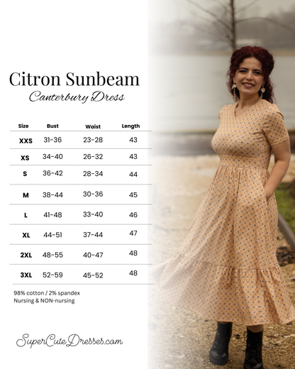 Citron Sunbeam ~ Canterbury Dress