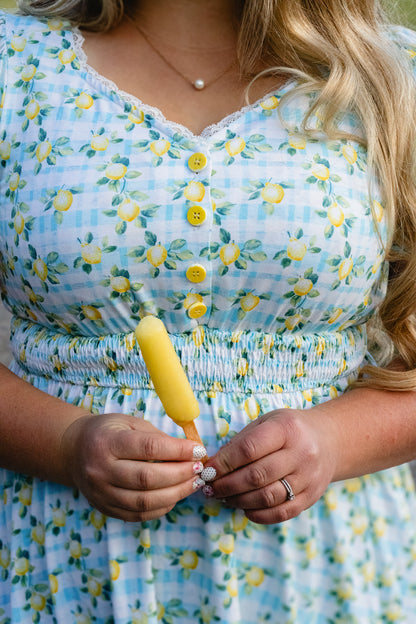 Little Lemon Gingham ~ Keepsake Midi