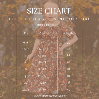 Forest Forage ~ Mini Folklore Dress