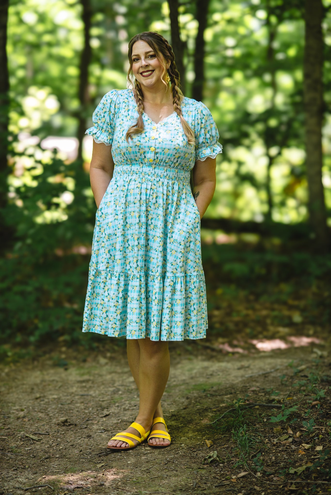 Little Lemon Gingham ~ Keepsake Midi