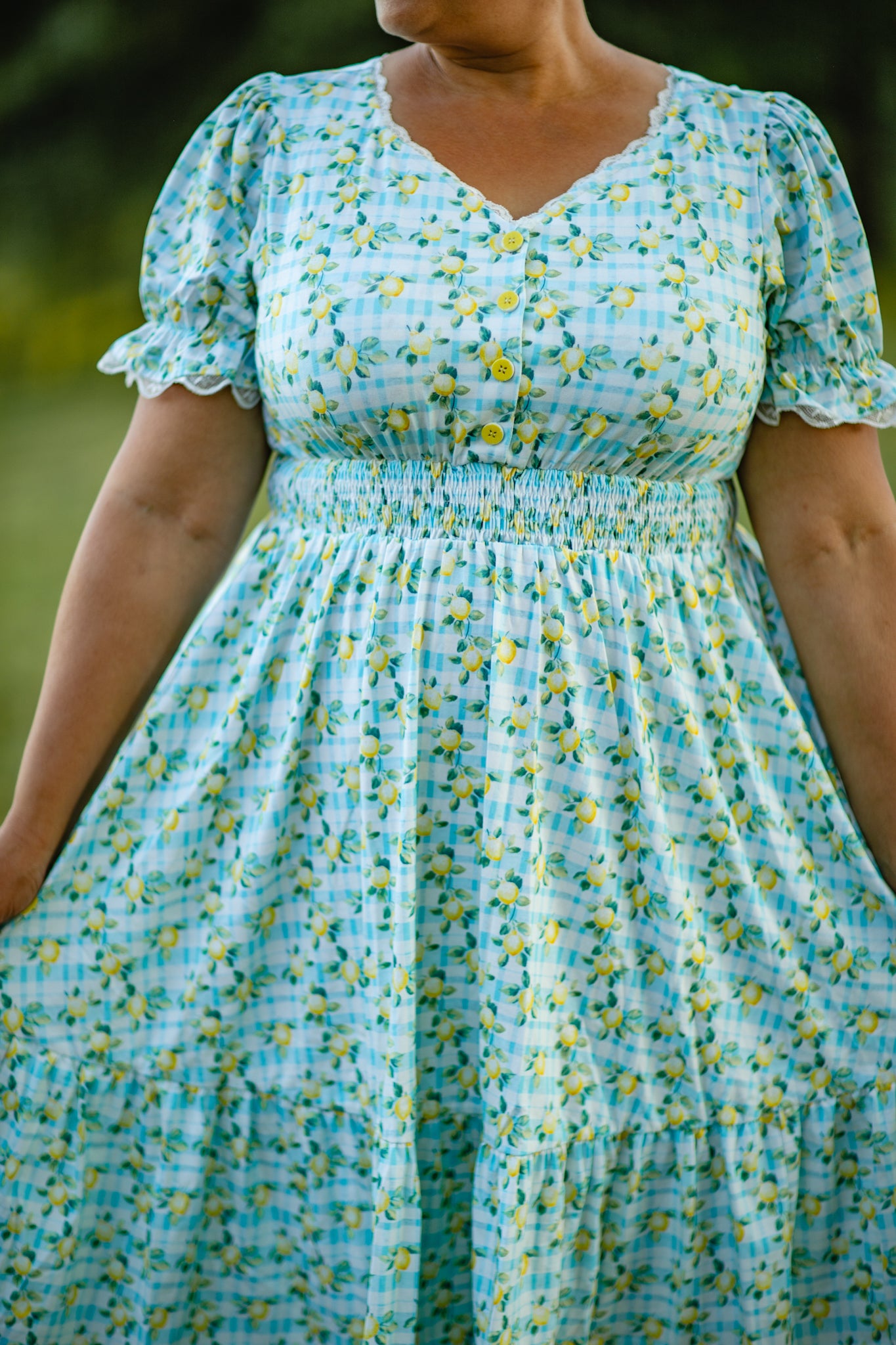Little Lemon Gingham ~ Keepsake Midi