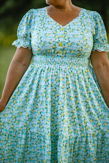 Little Lemon Gingham ~ Keepsake Midi