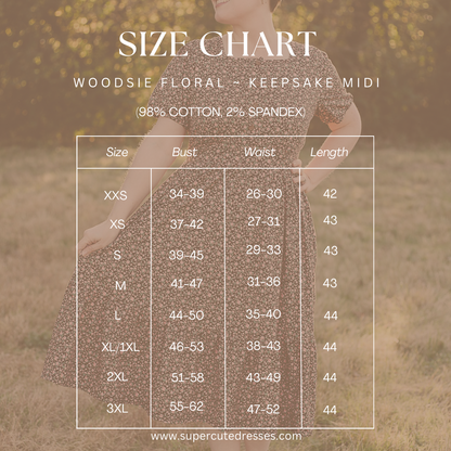 Woodsie Floral - Keepsake Midi Dress