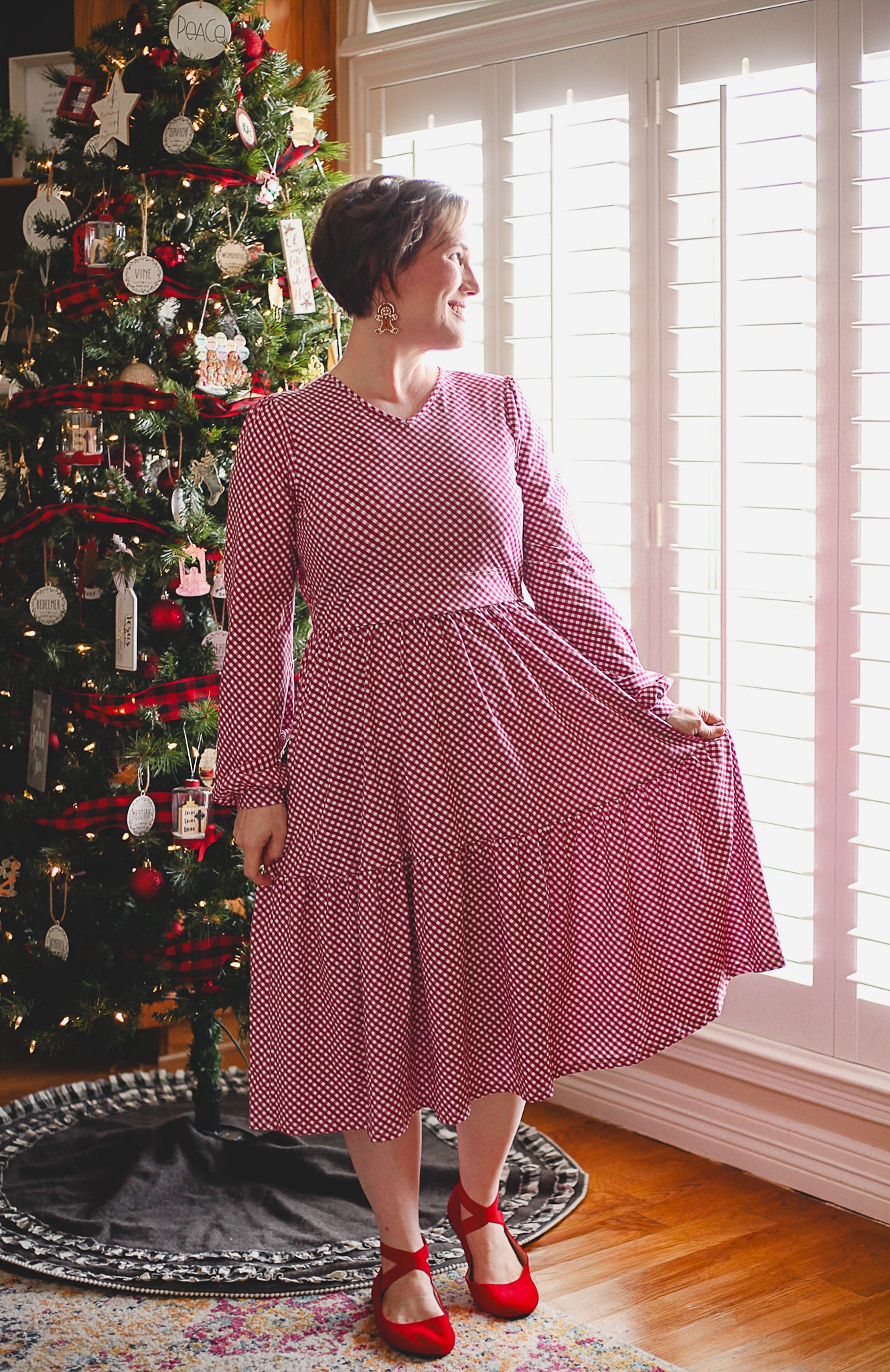 gingham holiday dress Cranberry Gingham ~ Storybook Dress