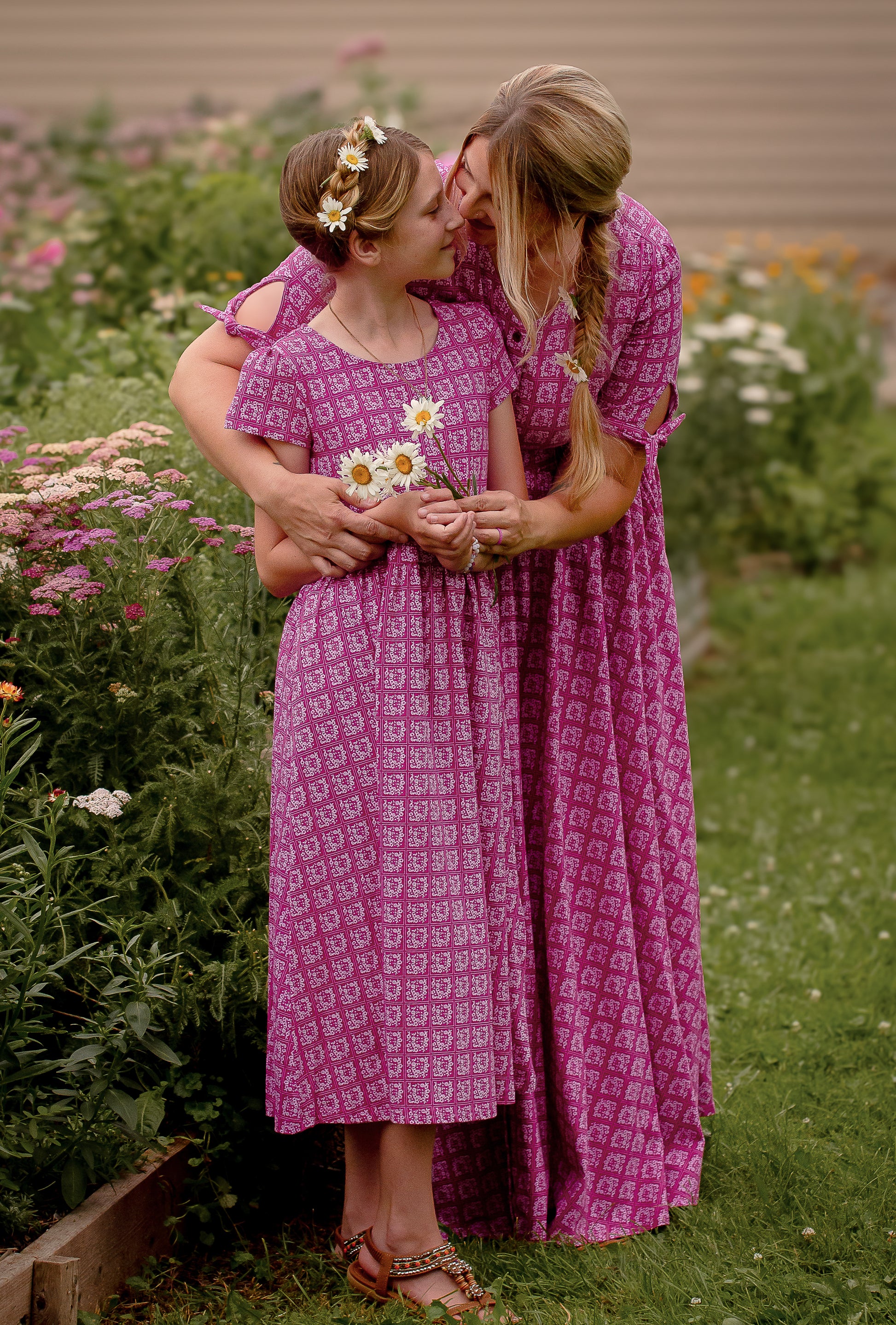Daisy Mosaïque ~ Hearthside Dress — Cotton Spandex – Super Cute Dresses