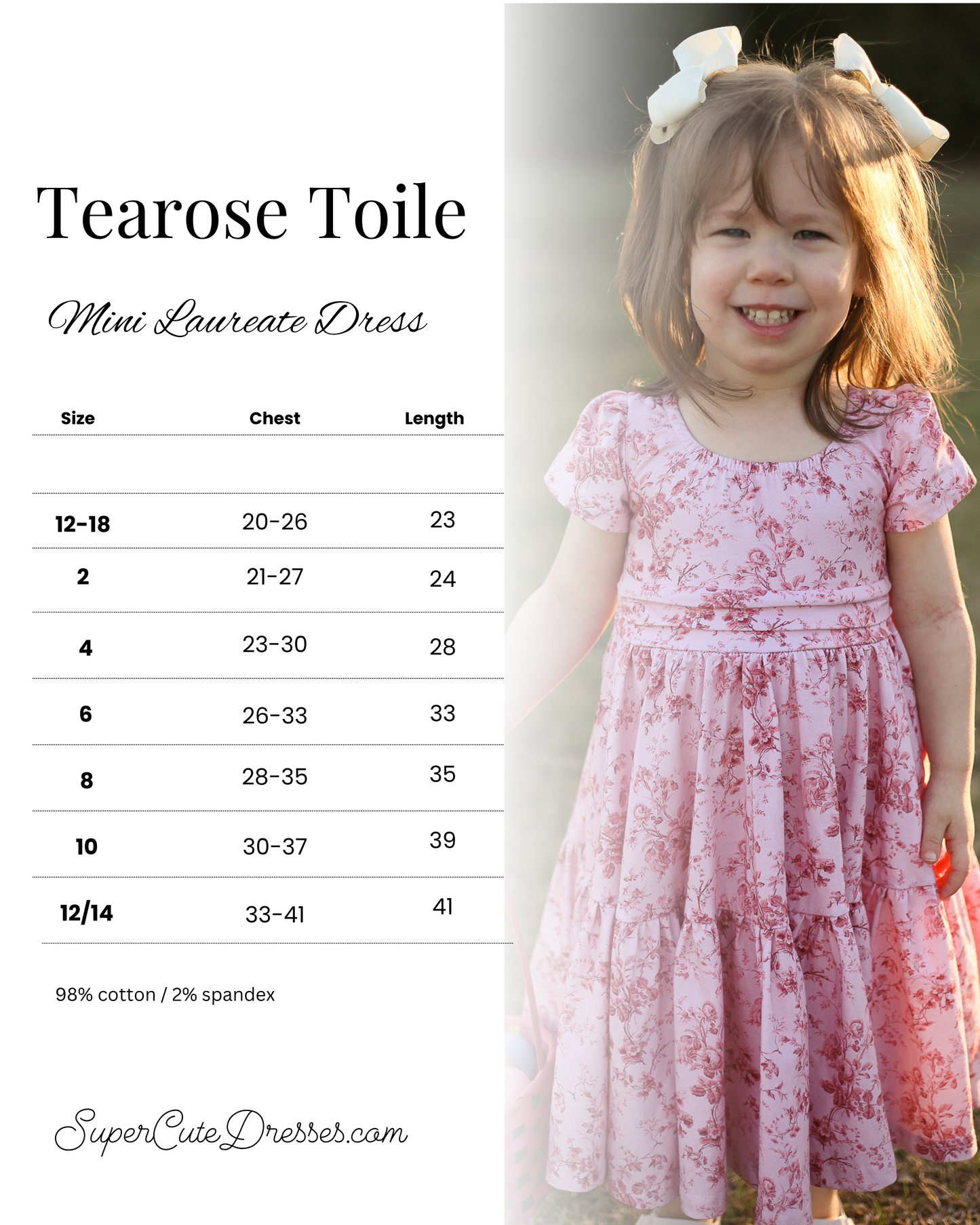 Tearose Toile ~ Mini ~ Laureate Dress