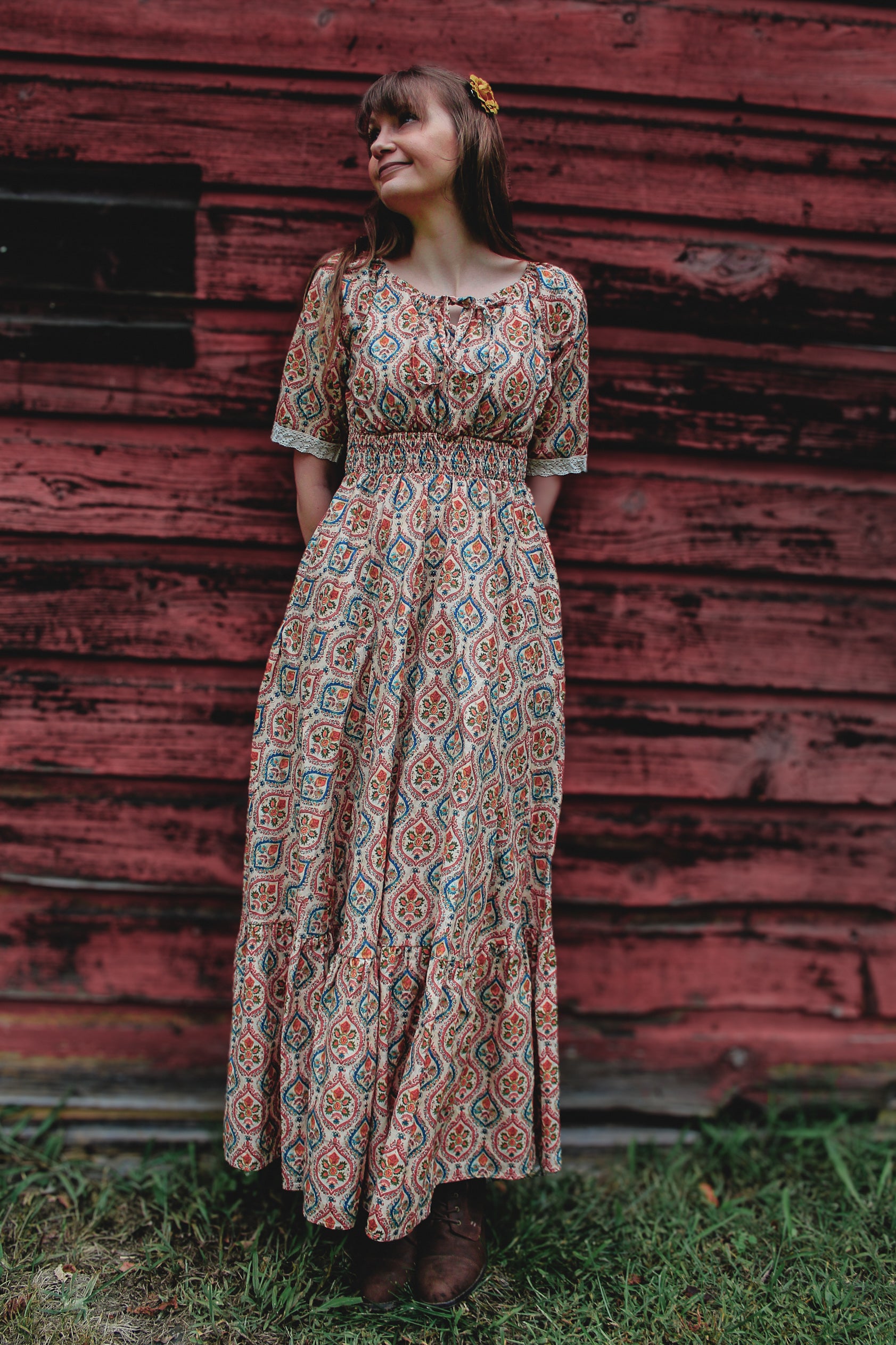 cute dresses for women long Modest A-line V-neck Prom Dresses Long Party Dresses Cute Dresses