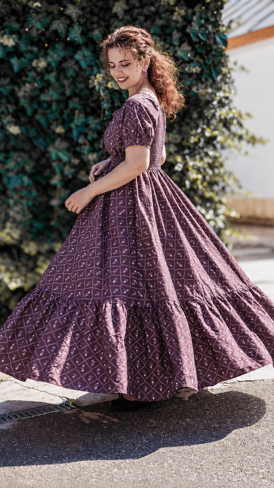 Plum Posy ~ Folklore Maxi