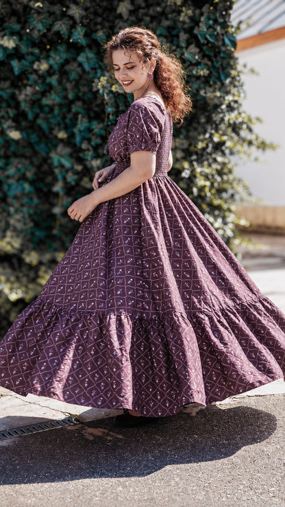 Plum Posy ~ Folklore Maxi