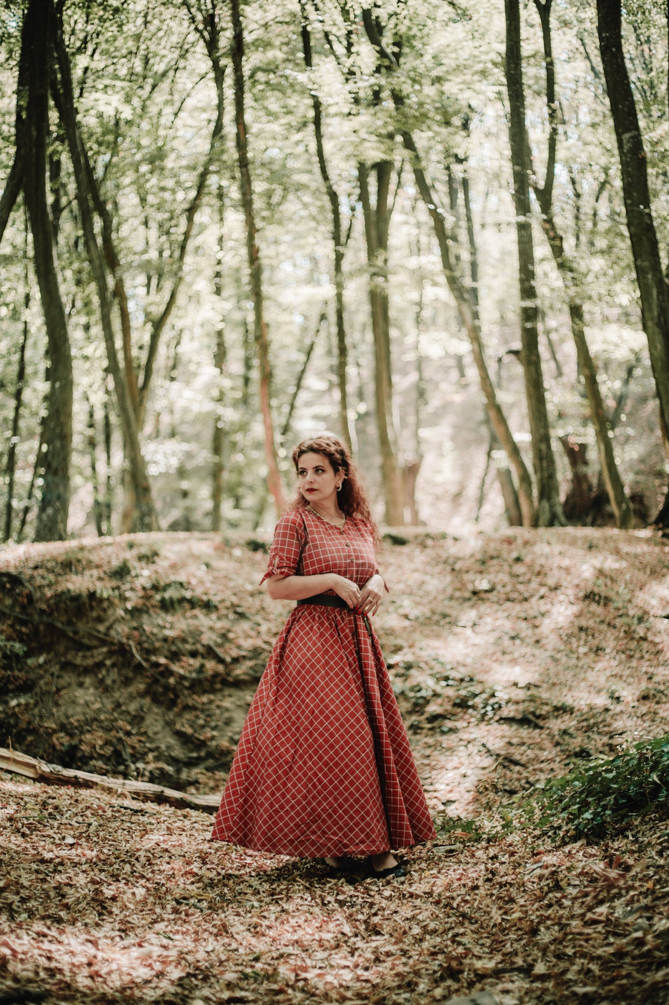 modest red dress Copperwell ~ Hearthside Dress – Super Cute Dresses