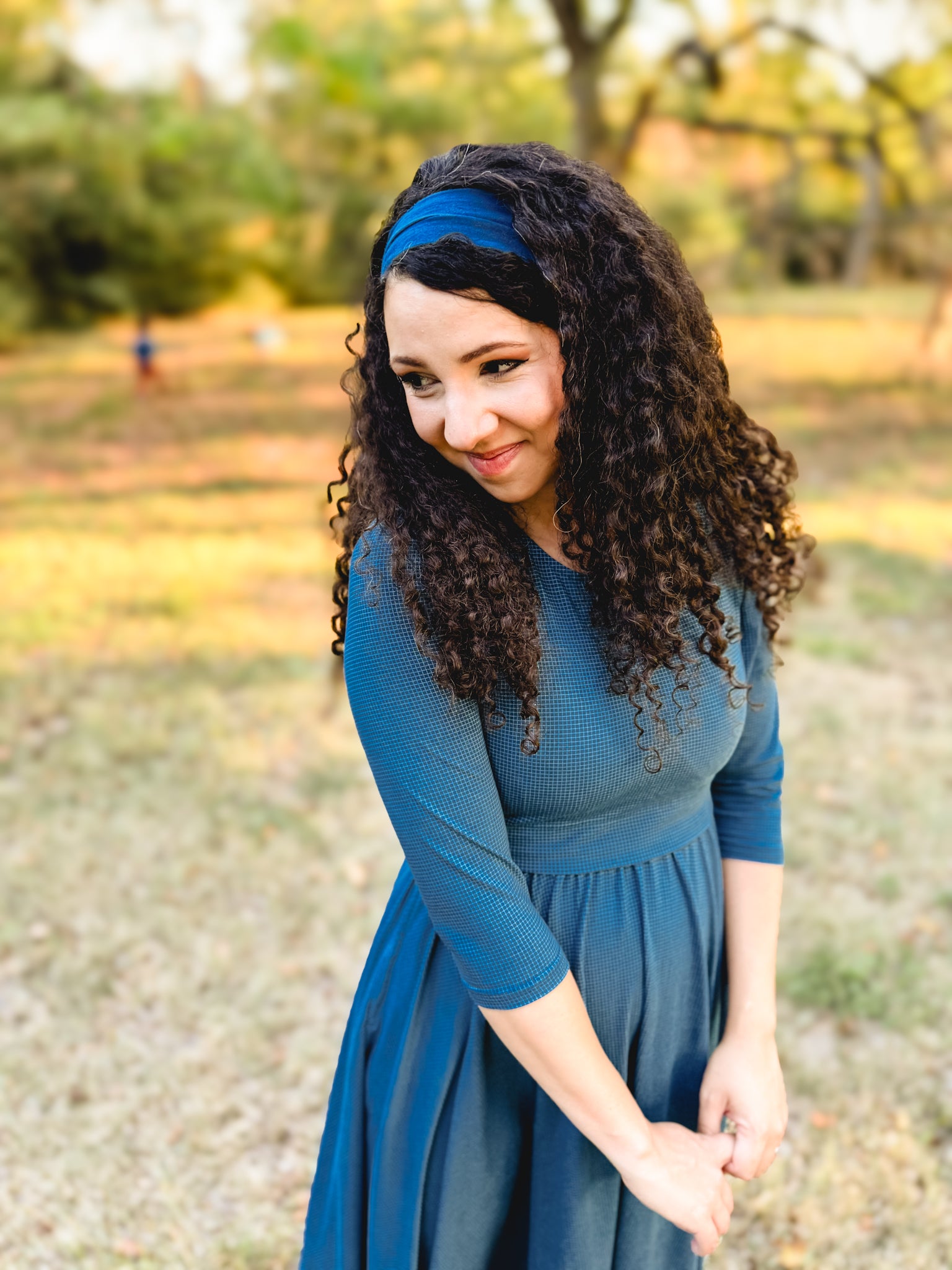 white christmas dresses Indigo Lattice ~ Faye Dress