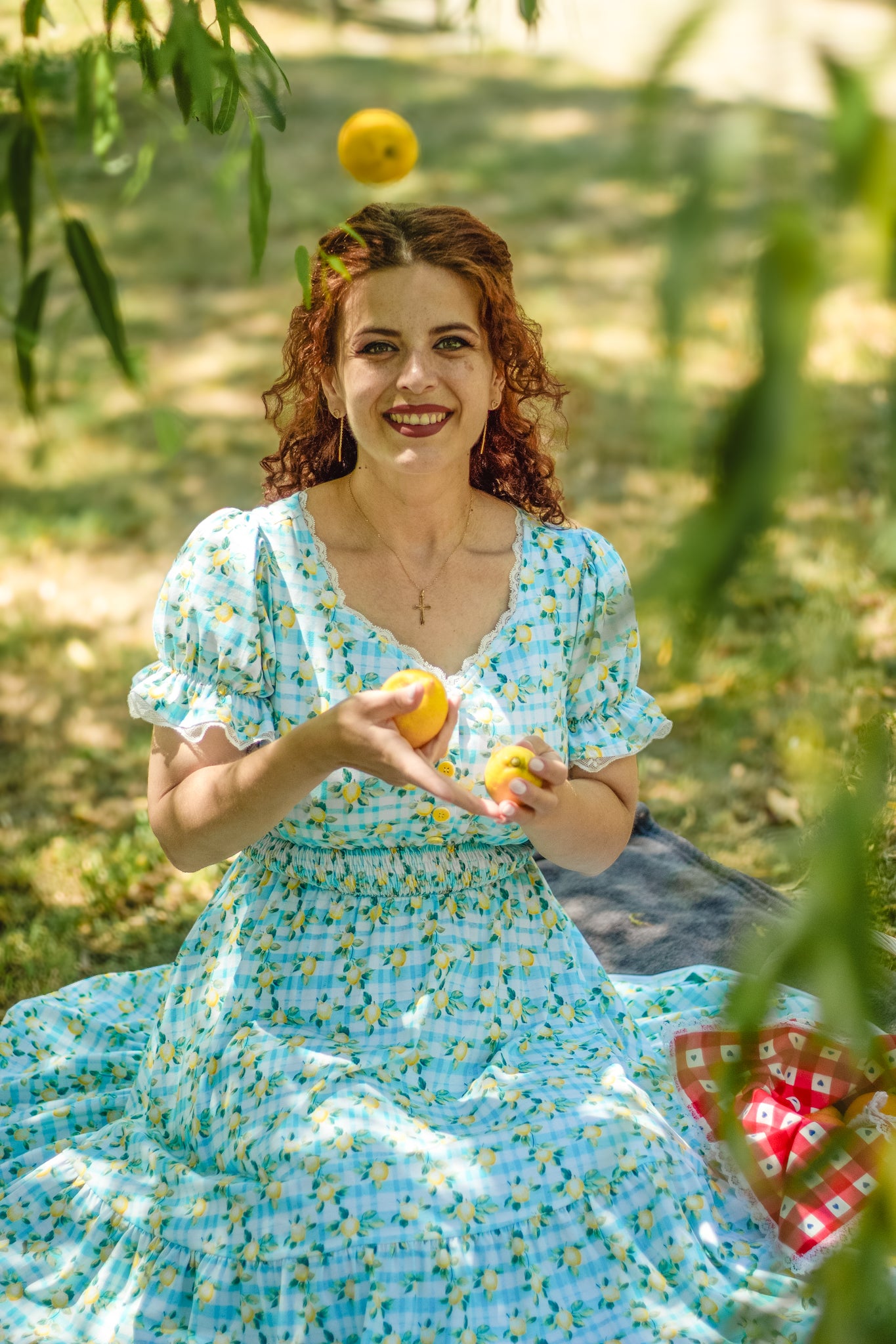 Little Lemon Gingham ~ Keepsake Midi