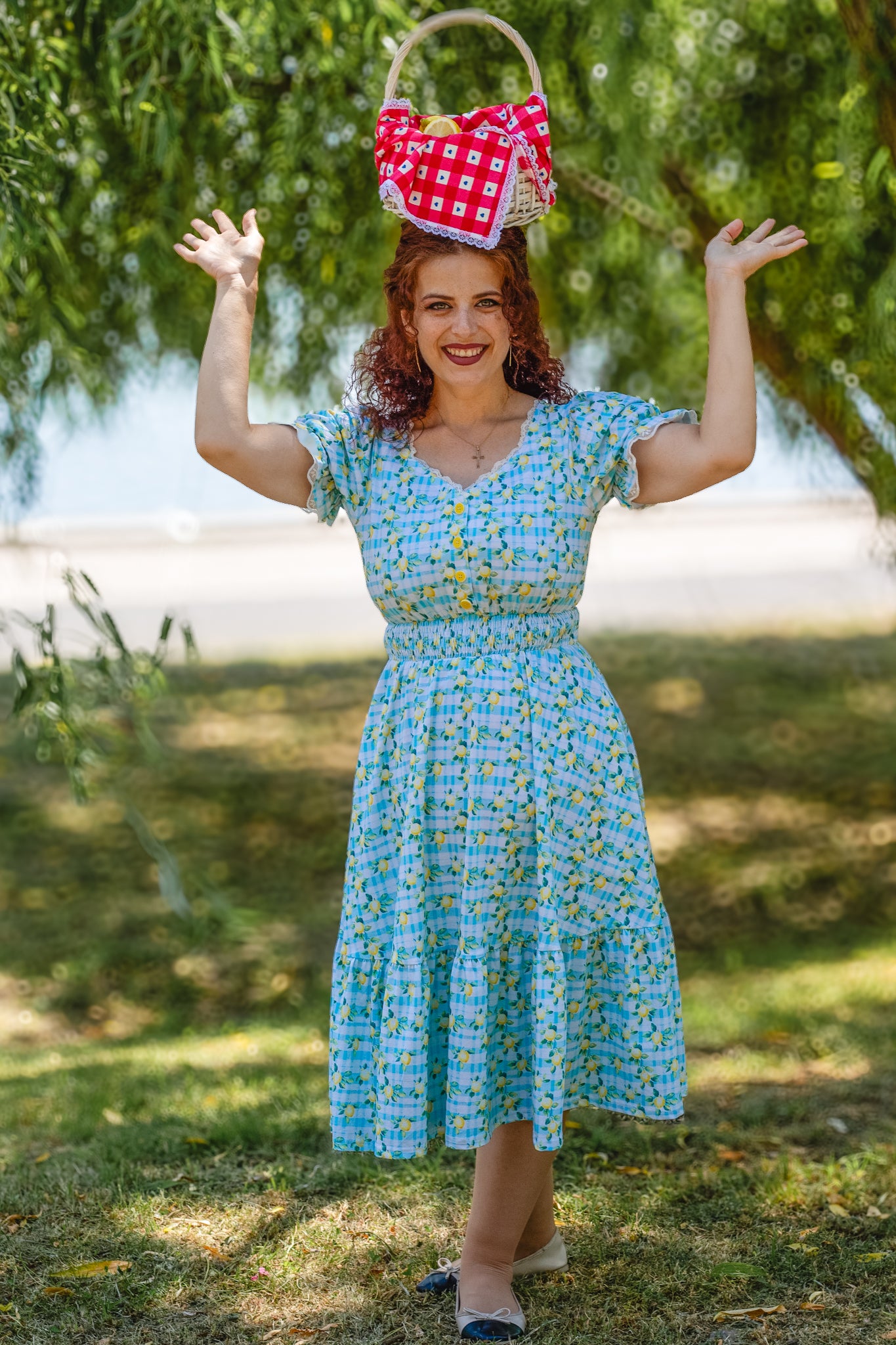 Little Lemon Gingham ~ Keepsake Midi – Super Cute Dresses