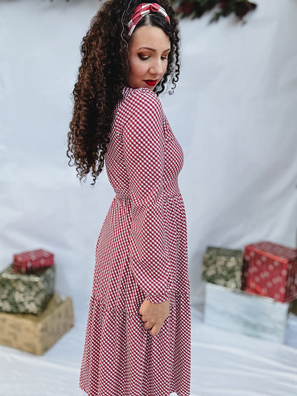 Cranberry Gingham ~ Storybook Dress