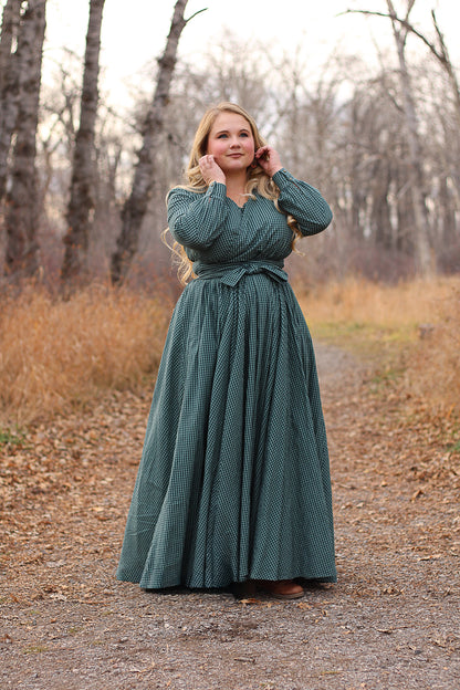 Spruce Gingham ~ Wildwood Maxi