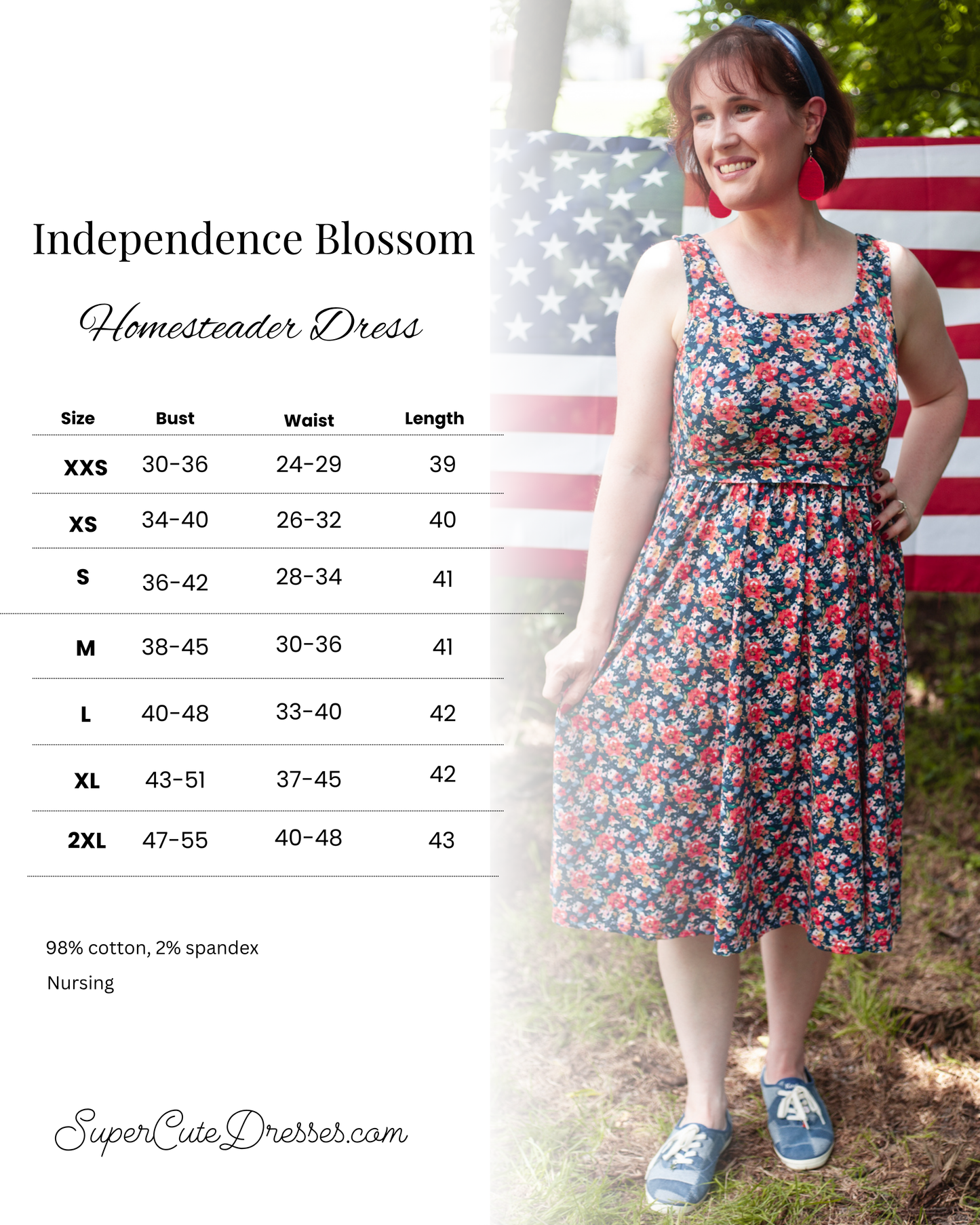 Independence Blossom ~ Homesteader Dress