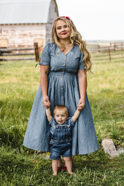 Shenandoah Chambray ~ Hearthside Midi