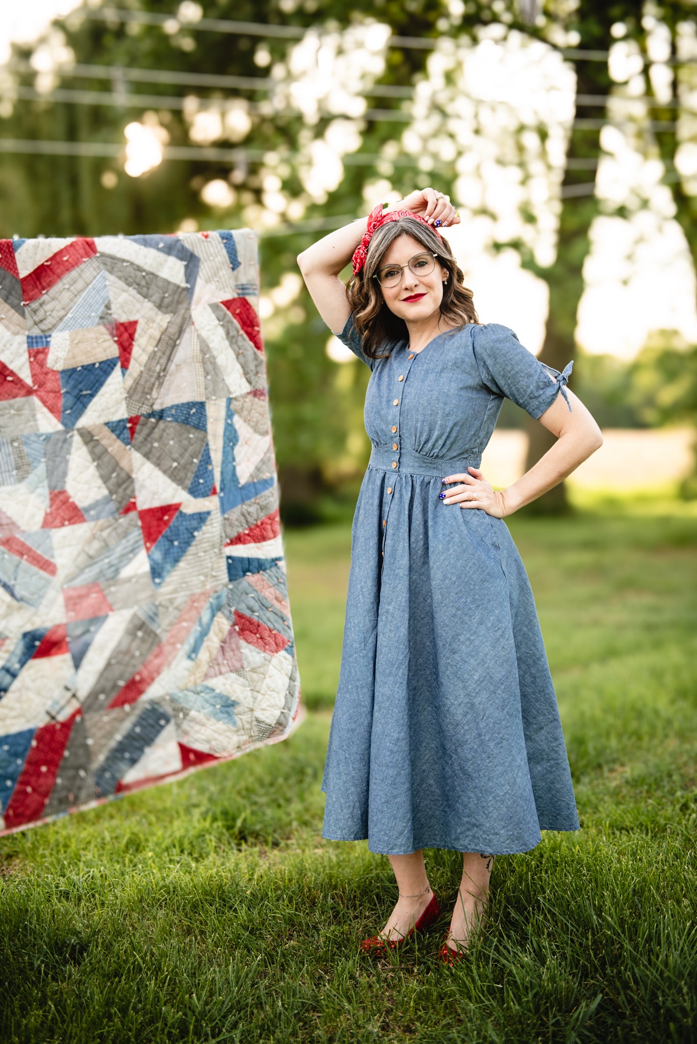 Shenandoah Chambray ~ Hearthside Midi