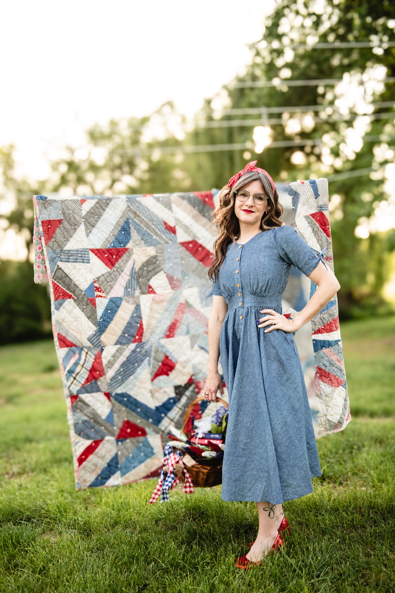 Shenandoah Chambray ~ Hearthside Midi