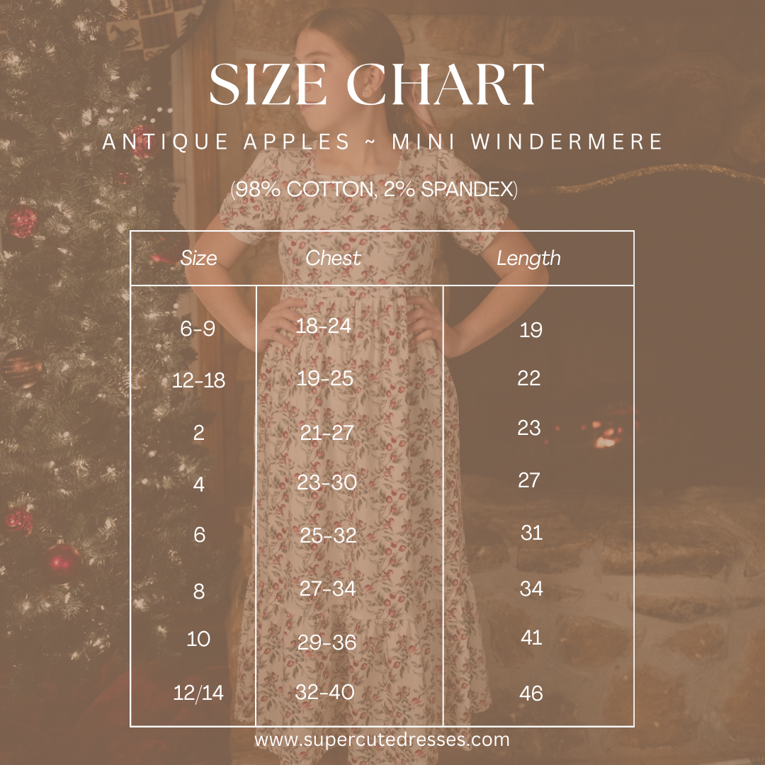 Antique Apples ~ Mini Windermere Dress