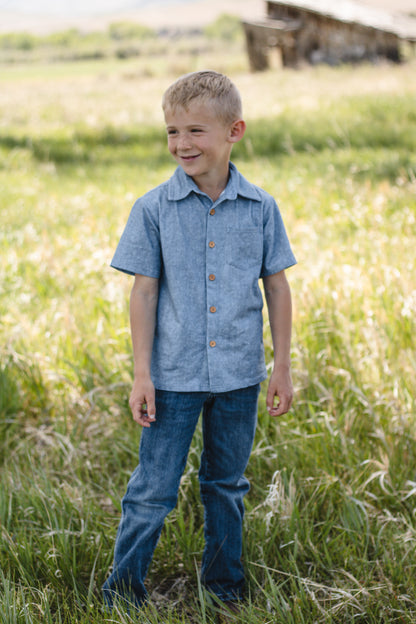 Shenandoah Chambray ~ Brave Button-up