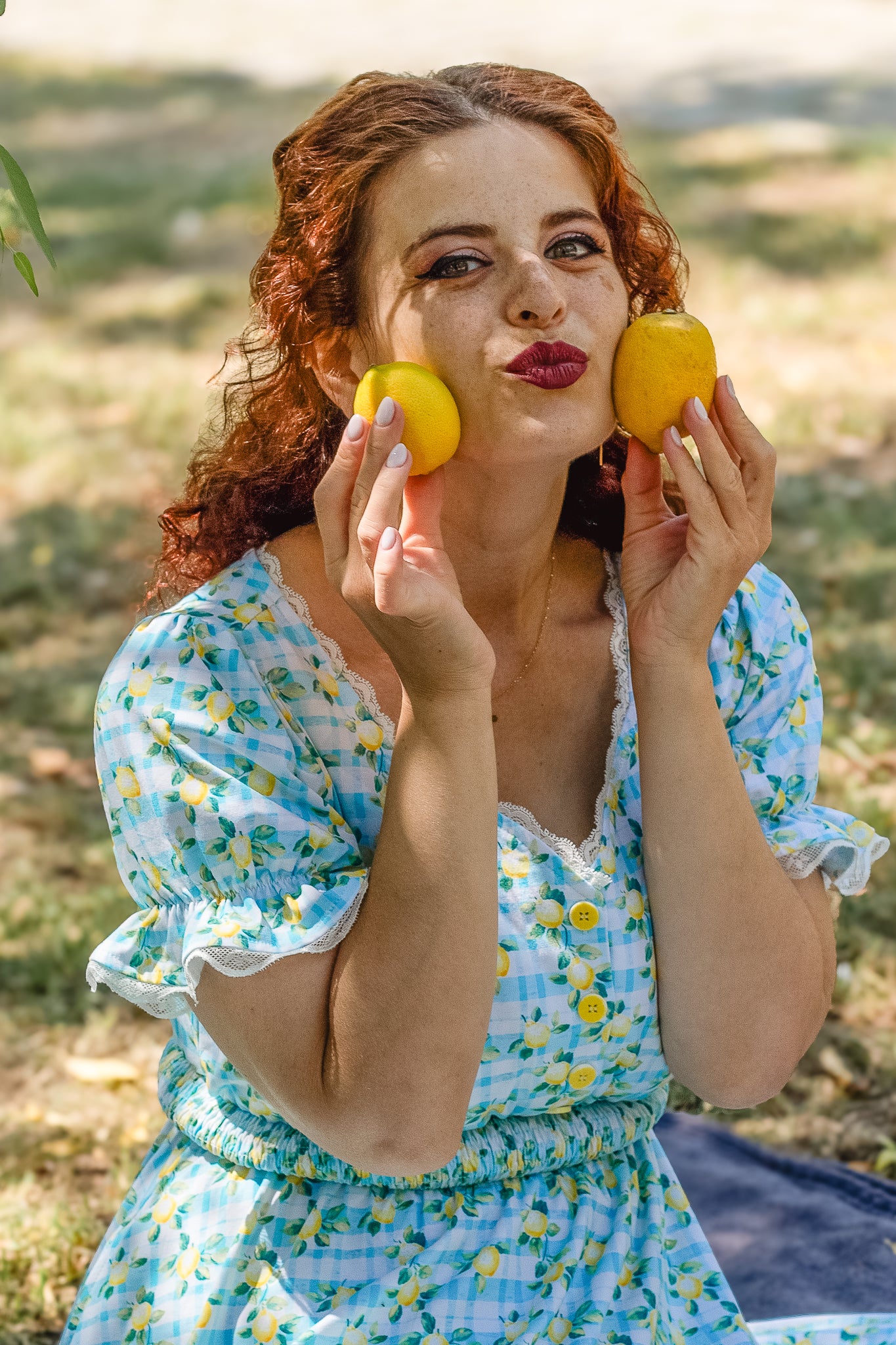 Little Lemon Gingham ~ Keepsake Midi