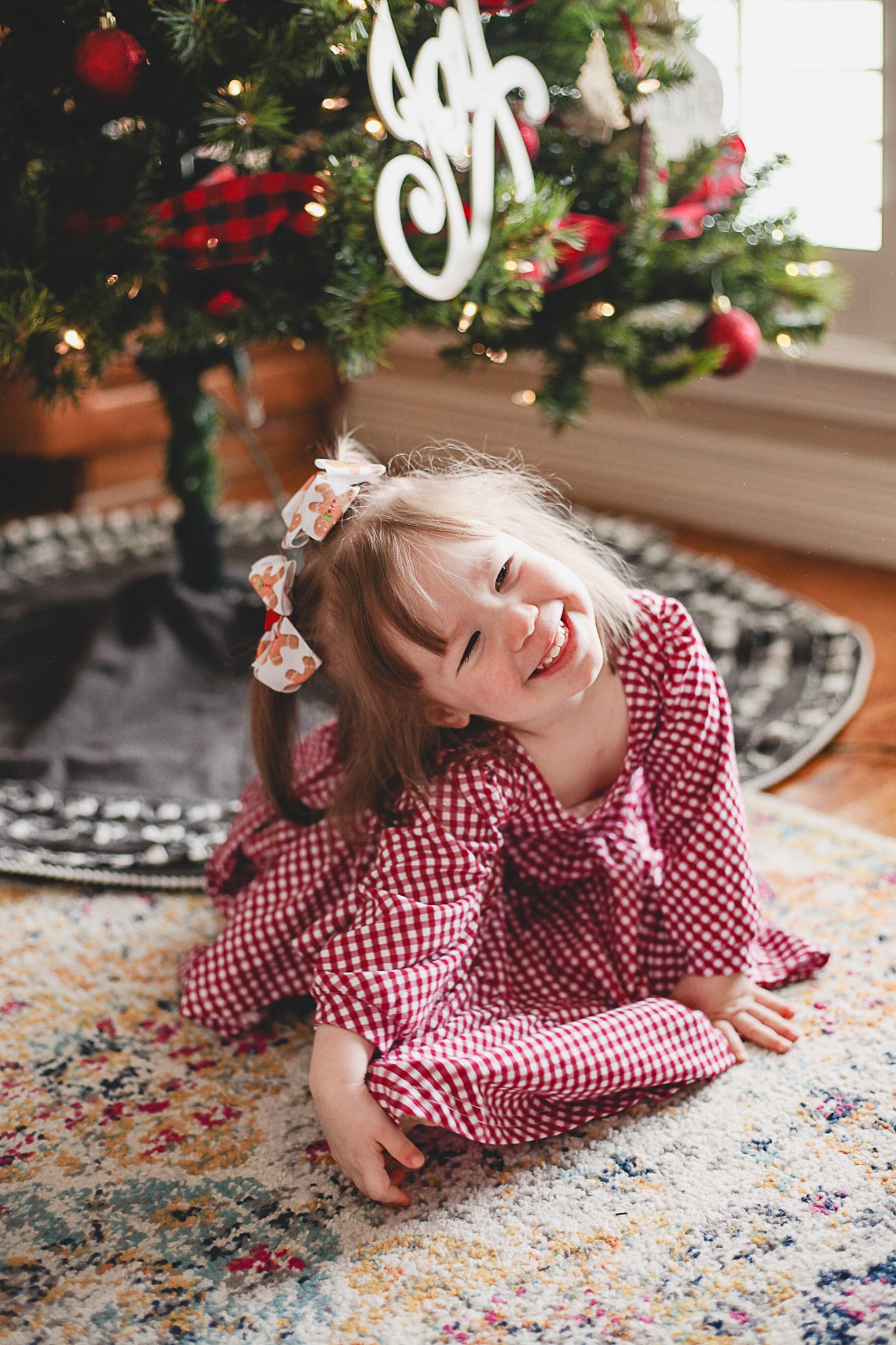 Cranberry Gingham ~ Novella Dress