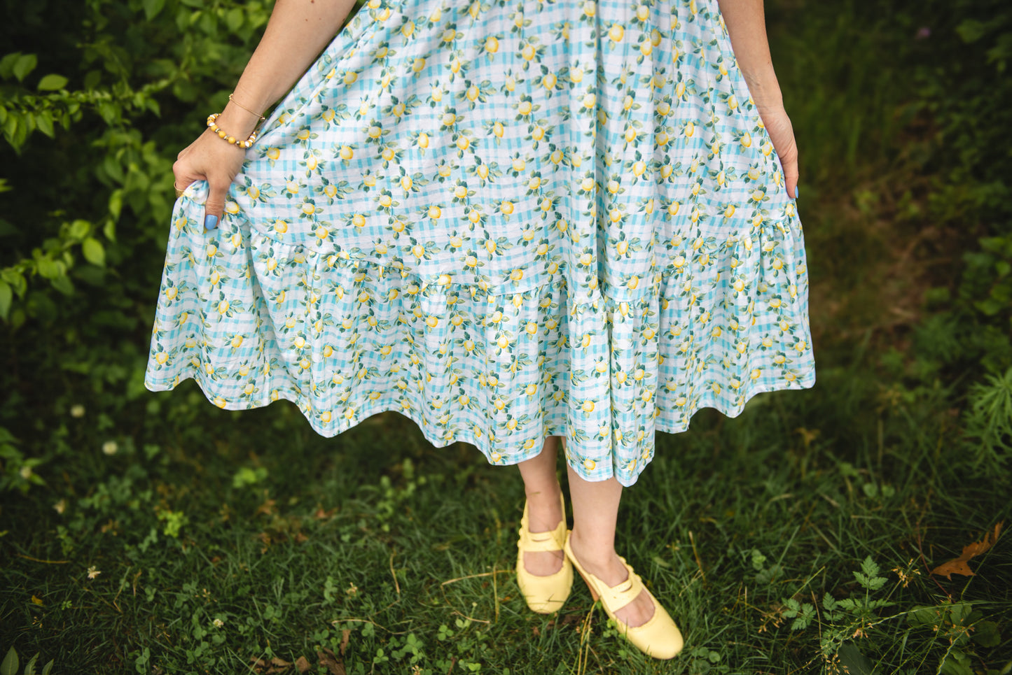 Little Lemon Gingham ~ Keepsake Midi