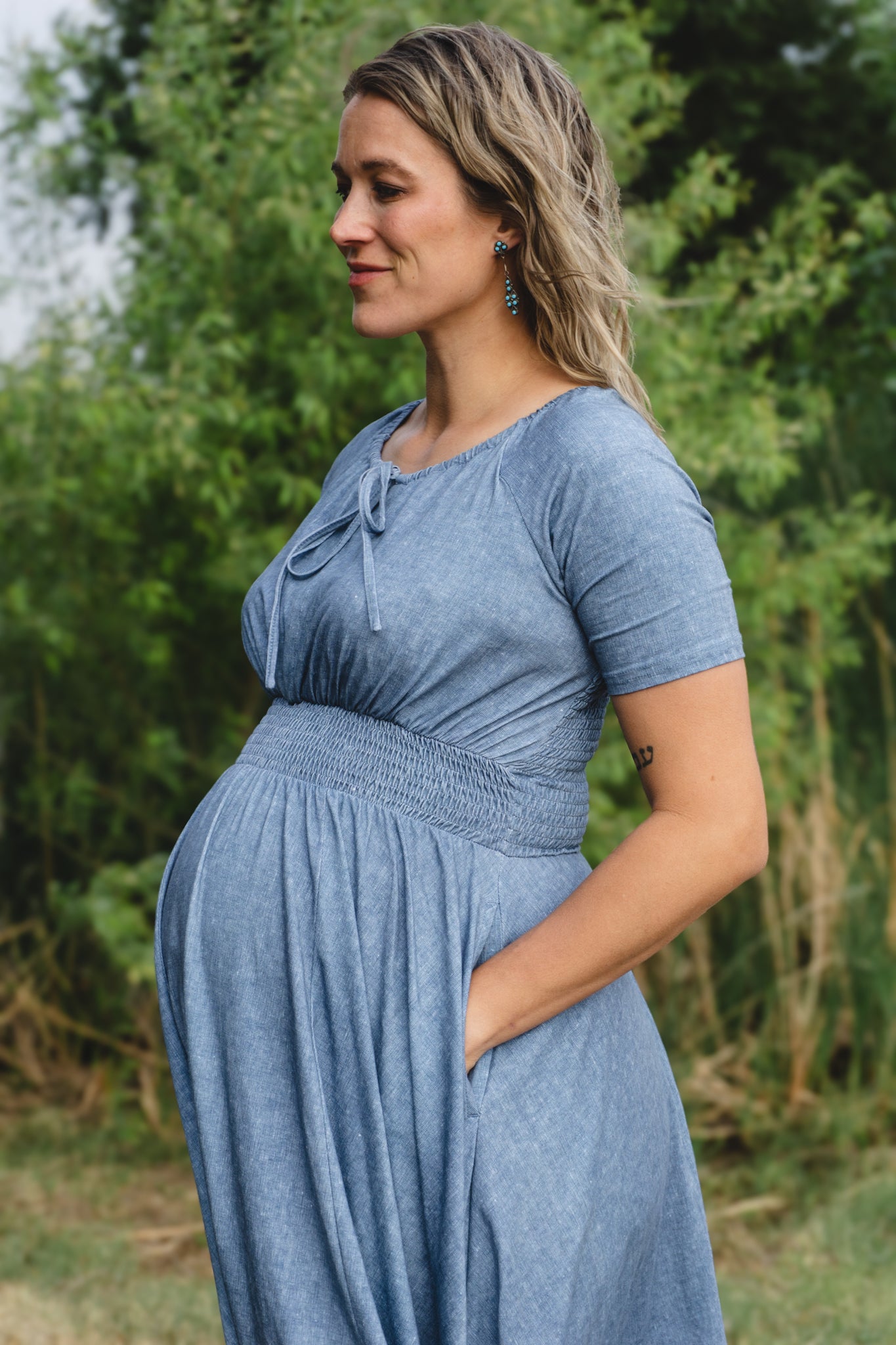 Shenandoah Chambray ~ Folklore Maxi
