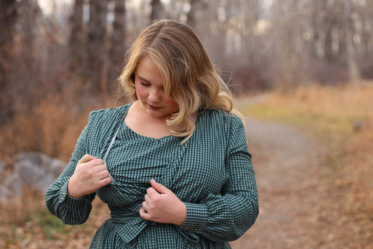 Spruce Gingham ~ Wildwood Maxi