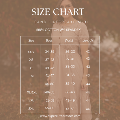 Sand ~ Keepsake Midi Dress