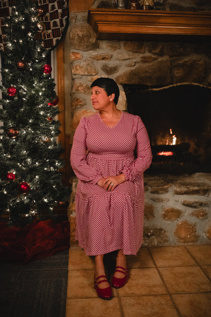 Cranberry Gingham ~ Storybook Dress