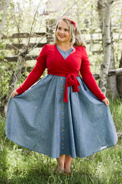 Shenandoah Chambray ~ Hearthside Midi