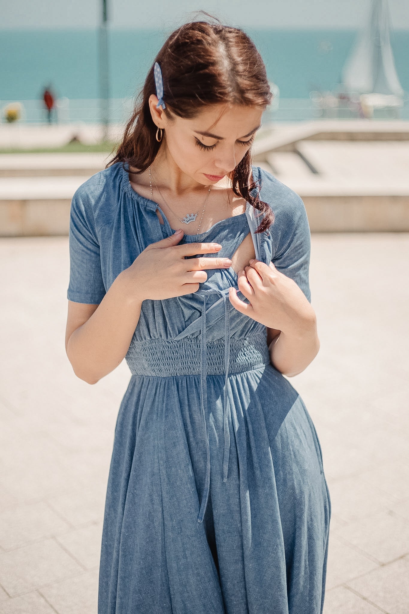 Shenandoah Chambray ~ Folklore Maxi