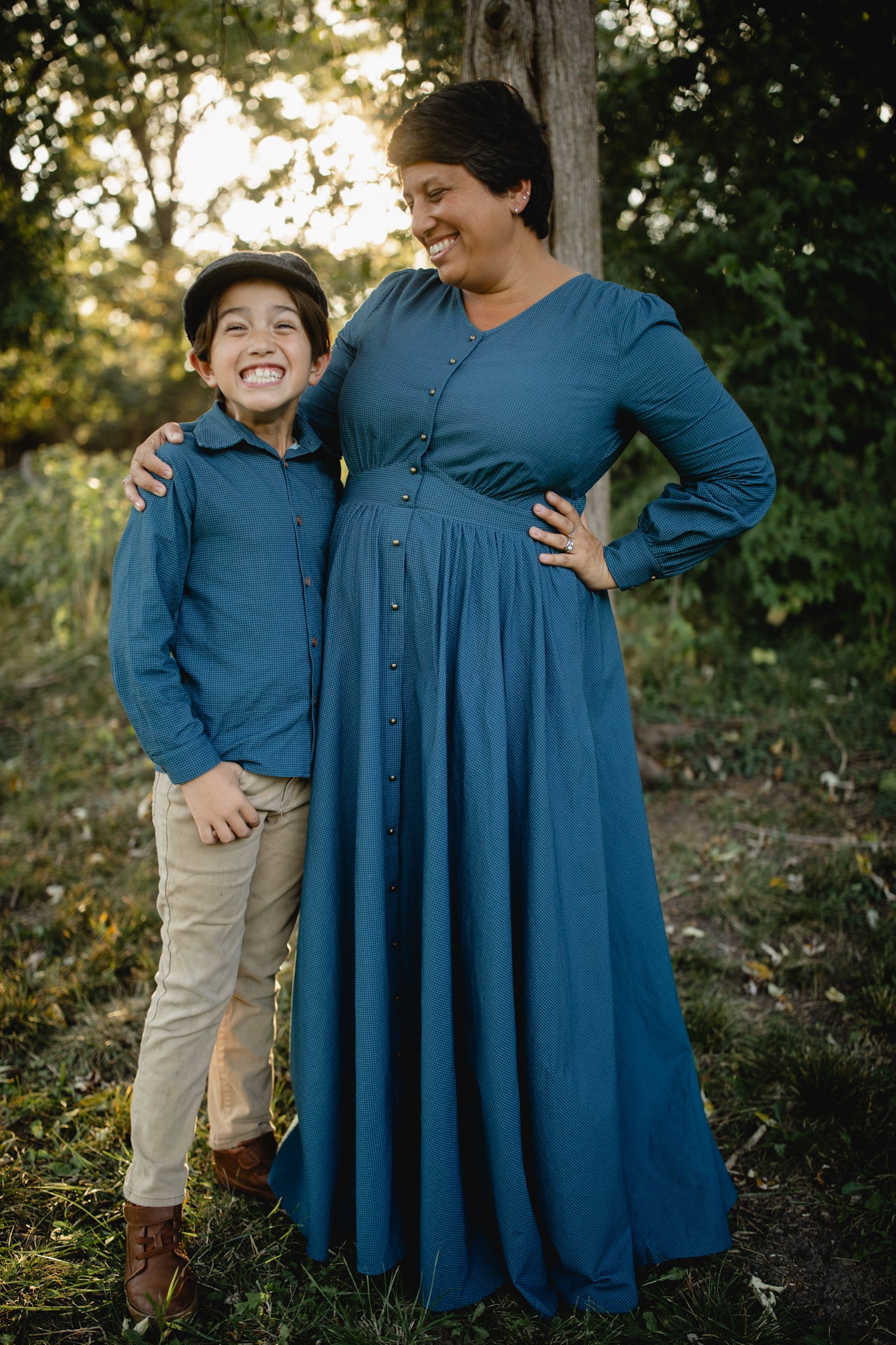 Indigo Lattice ~ Boy’s Brave Button-up