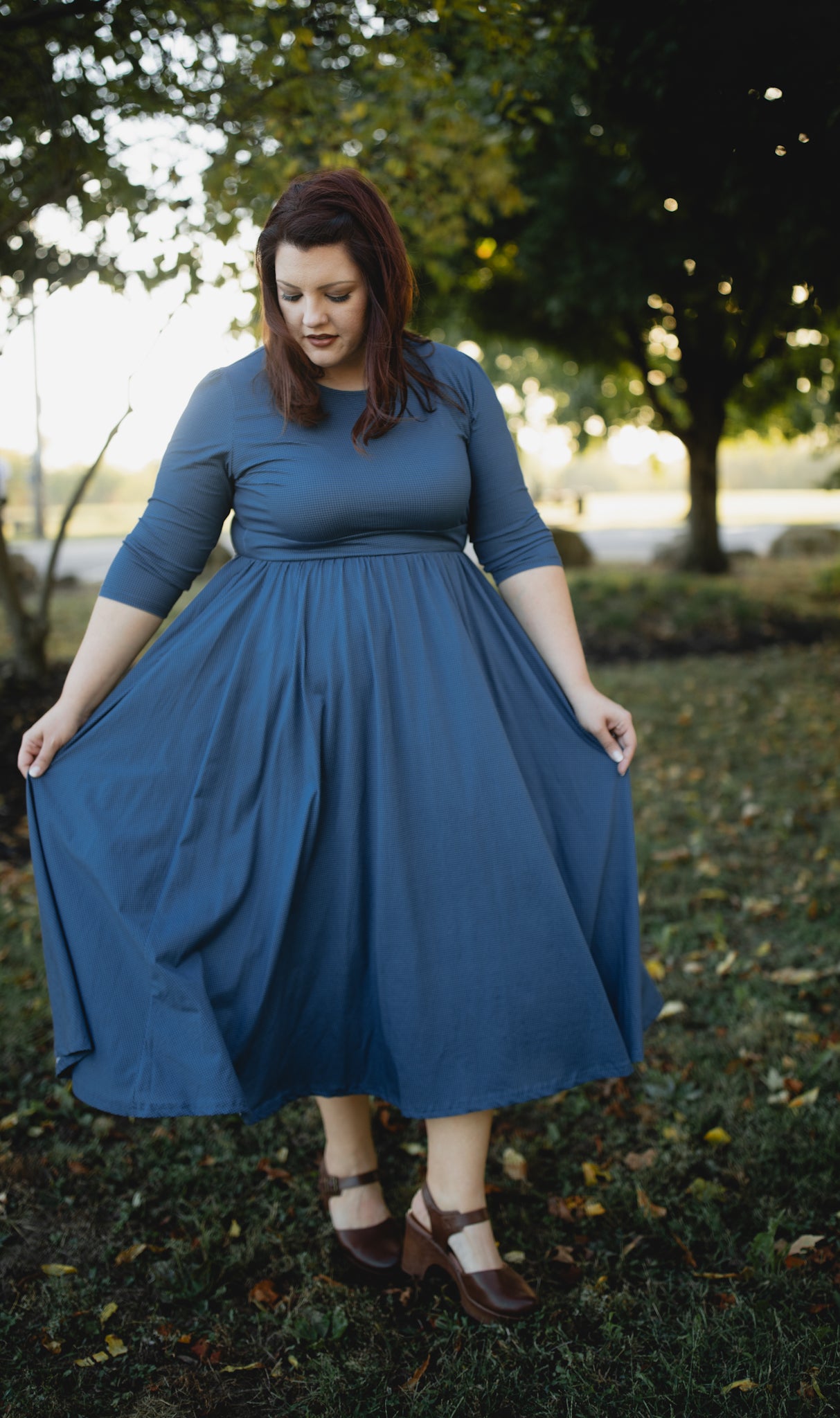 Indigo Lattice ~ Faye Dress Indigo Lattice ~ Faye Dress