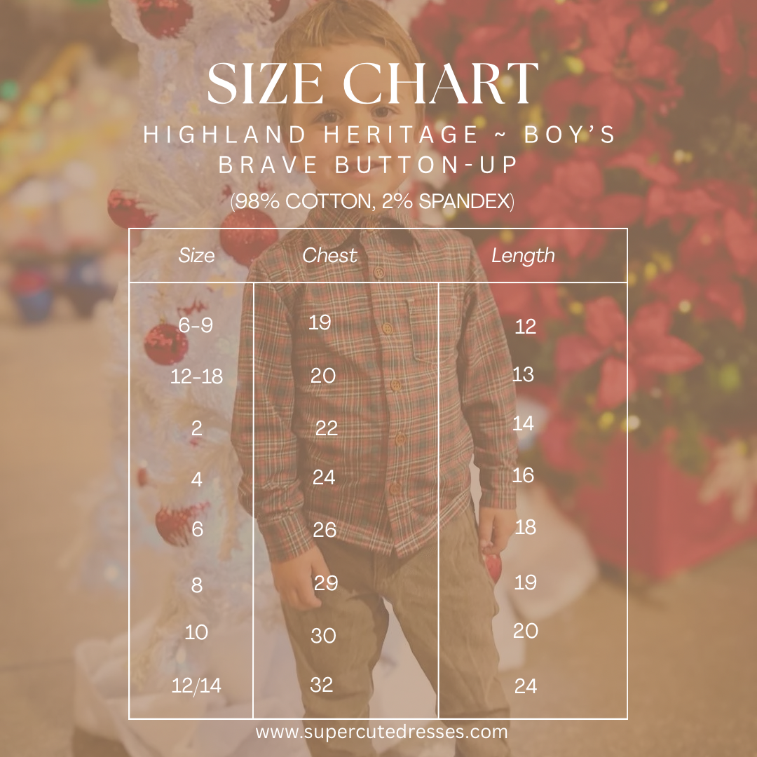 Highland Heritage ~ Boy’s Brave Button-up