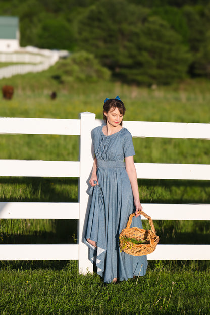 Shenandoah Chambray ~ Folklore Maxi